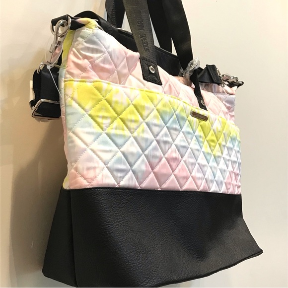 Steve Madden Vegan Quilt Pastel Rainbow Large Bag (NWT!) - Picture 6 of 13